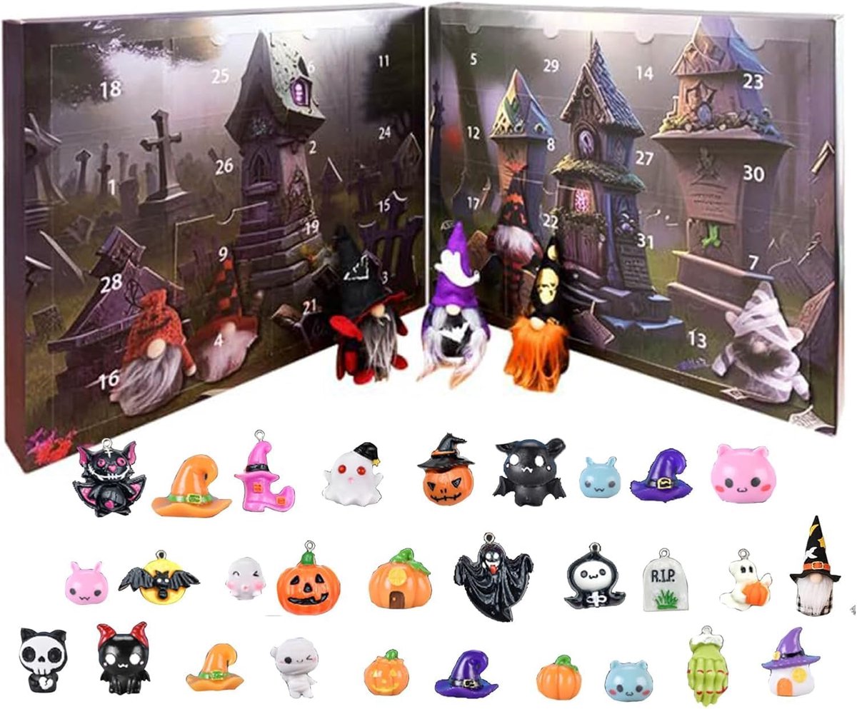 Halloween Gnome Adventskalender 2025 Gnome Mystery Box 31 Dagen Aftellen Halloween Horror Speelgoed Mystery Box Halloween Gnome Adventskalender Mystery Box Speelgoedcollectie Verrassingscadeau
