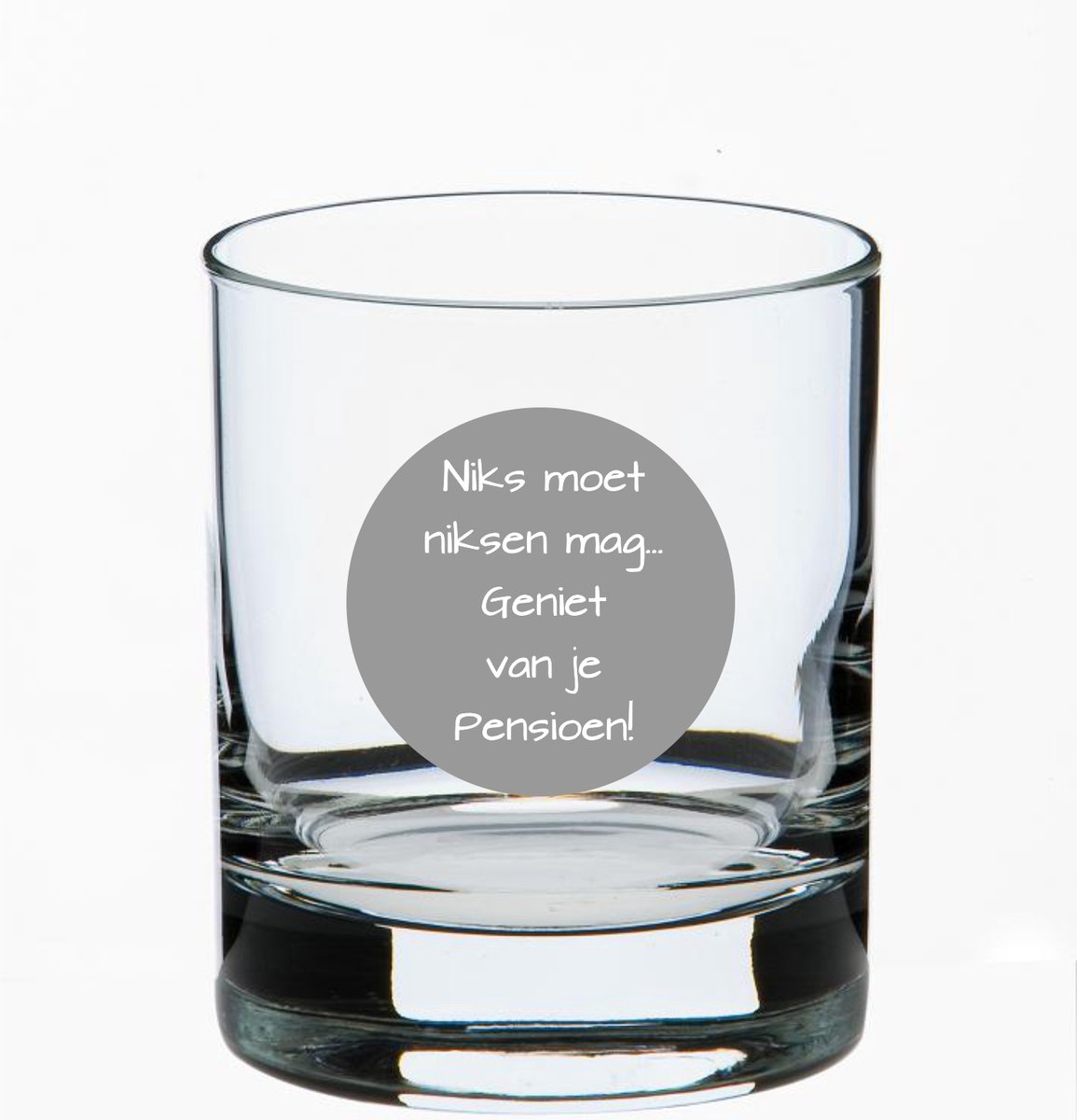 Whisky glas - glas - speciaal glas - cadeau van glas - gravering - zandstralen - glas met pensioen gravering - cadeau voor collega - afscheid - cadeau voor familie/vrienden - klein gebaar