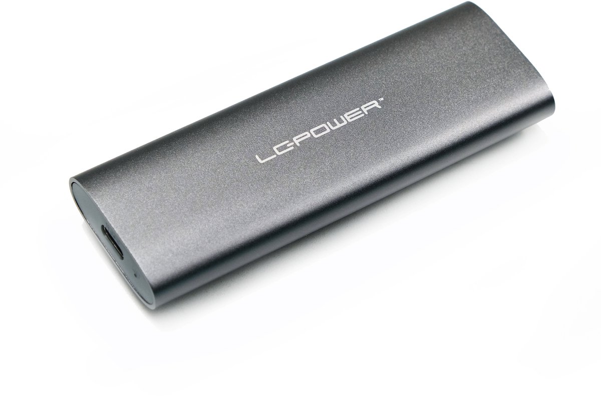 Harddiskbehuizing - Externe USB-C SSD behuizing voor M.2 NVME en SATA M.2 - Tot 10 Gb/s - Tool-Free voor M.2 NVME als SATA M.2 SSD + USB-C to USB-A cabel included - Windows / Mac