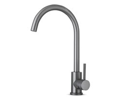 LOMAZOO Keukenkraan Cedric - Mengkraan - Kraan Keuken - Gun Metal Black / Antraciet Zwart