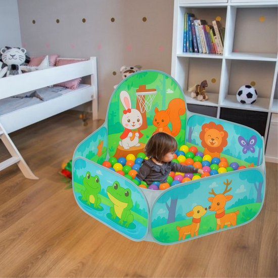 BDGoods® - Ballenbad - Ballenbak voor Kinderen - Kinderspeelgoed 1 jaar - Kinderspeelgoed 2 Jaar - Cadeau Kind - Ballen voor Ballenbak - Ballenbak Baby - Kinderspeelgoed 3 jaar - Inclusief 25 Ballen - Ballenbakken - Basketbalring - Speelgoed - Ballen van Merkloos — afbeelding 3