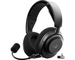 SteelSeries Arctis Nova 3P Wireless — Draadloze Gamingheadset — Zwart — Mobile App Control — 40 uur accuduur — 2.4-GHz/Bluetooth — Afneembare microfoon — PS5, PS4, pc, Switch, mobiel