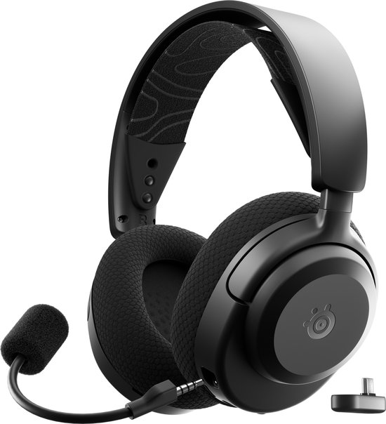 SteelSeries Arctis Nova 3P Wireless — Draadloze Gamingheadset — Zwart — Mobile App Control — 40 uur accuduur — 2.4-GHz/Bluetooth — Afneembare microfoon — PS5, PS4, pc, Switch, mobiel