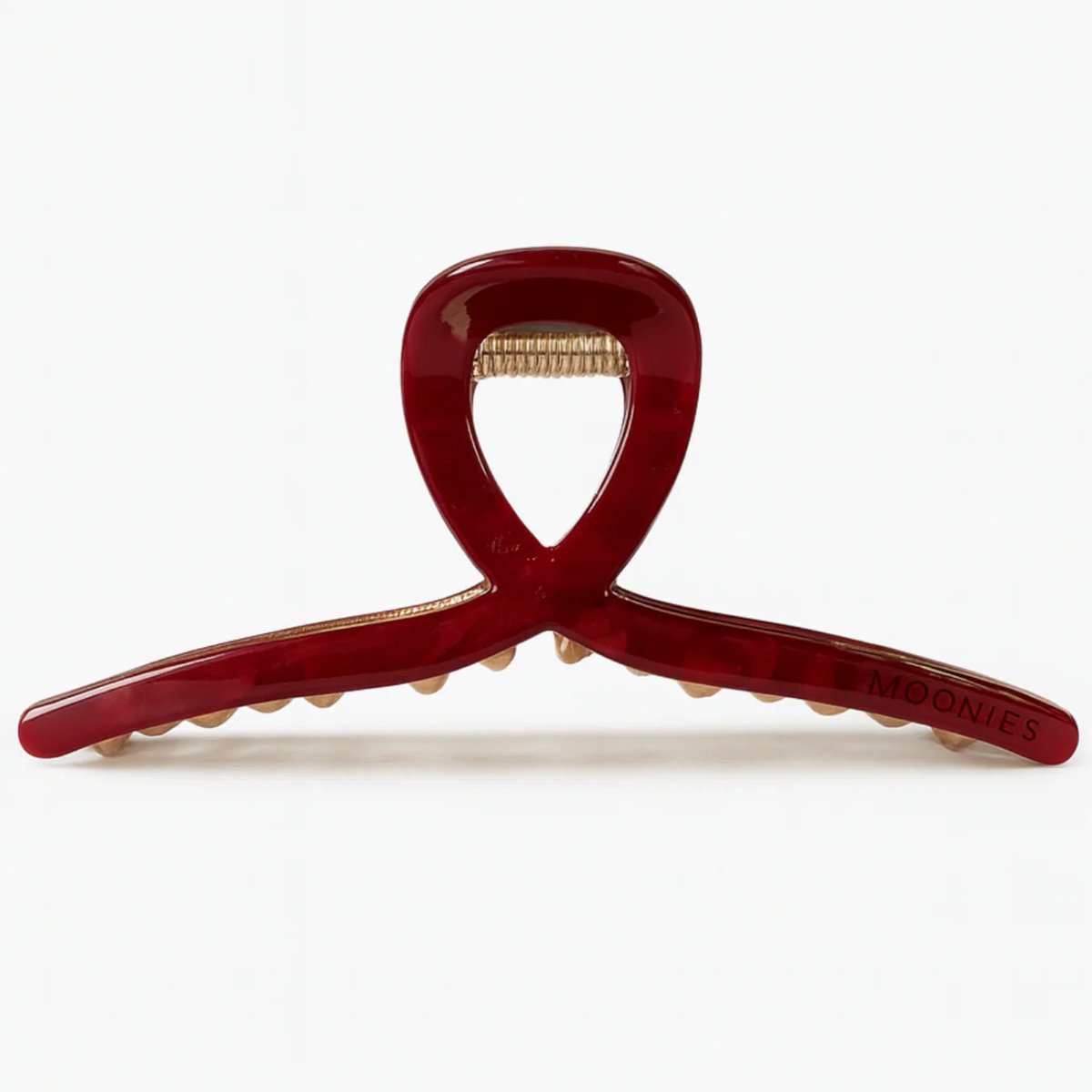 Moonie's Haarklem - Dream Clip in Cherry red - Rood - Goud - Haarklemmen - Haaraccessoires - Acetate - Metaal