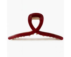 Moonie's Haarklem - Dream Clip in Cherry red - Rood - Goud - Haarklemmen - Haaraccessoires - Acetate - Metaal