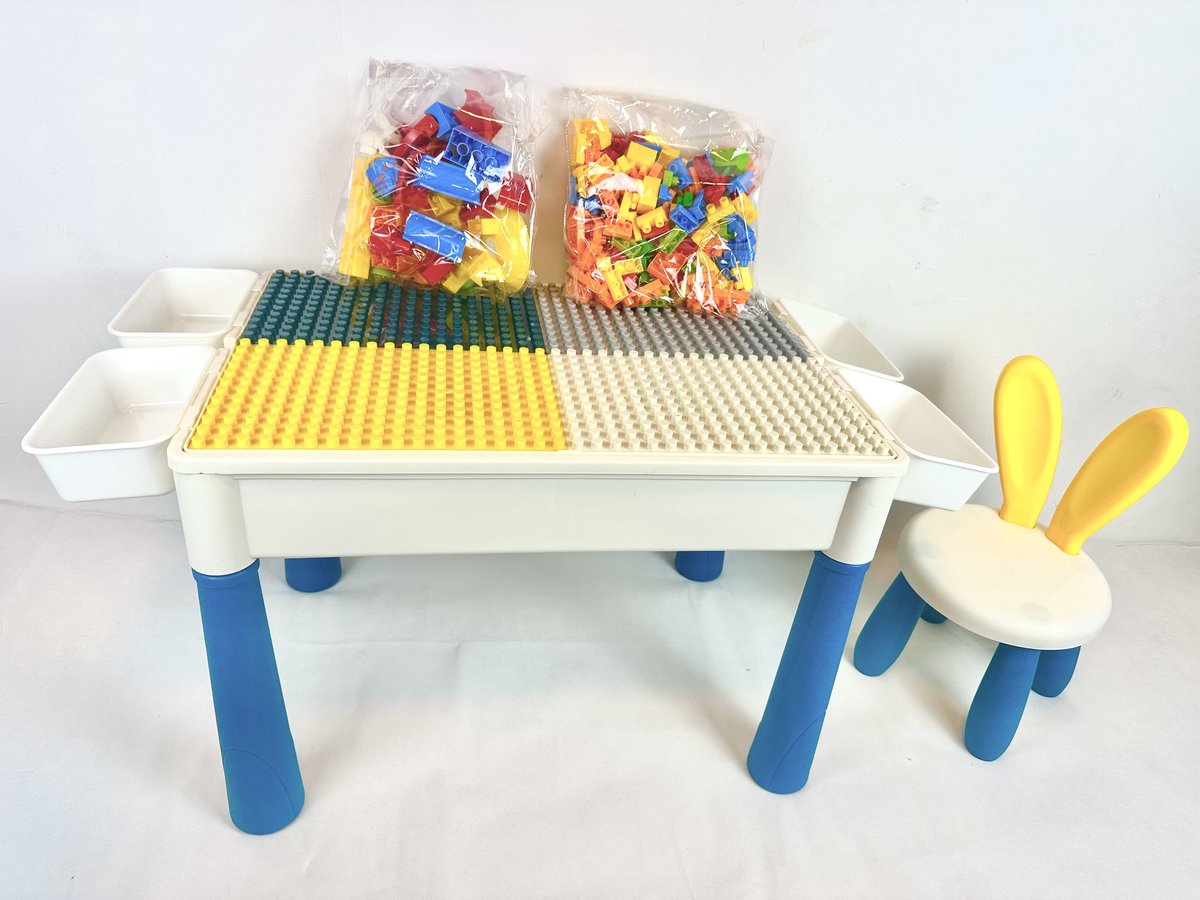 Speeltafel Kinderen – Multifunctionele Activiteitentafel – Opbergruimte voor speelgoed – Creatief en educatief – Geschikt voor jongens en meisjes – Bouwen, leren en organiseren.