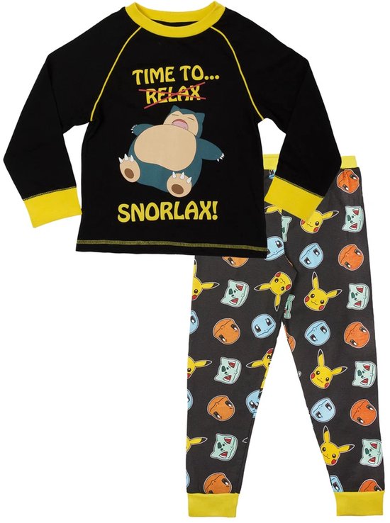 Pyjama d'hiver Pokémon pour garçons, pyjama Pikachu pour garçons avec t-shirt à manches longues et pantalon, vêtements de nuit pour enfants, cadeaux pour garçons (4-5 ans)
