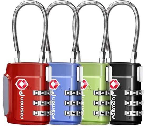 Keyless TSA goedgekeurde bagagesloten met levenslange kaartsleutels en geen combo om te vergeten (2 stuks