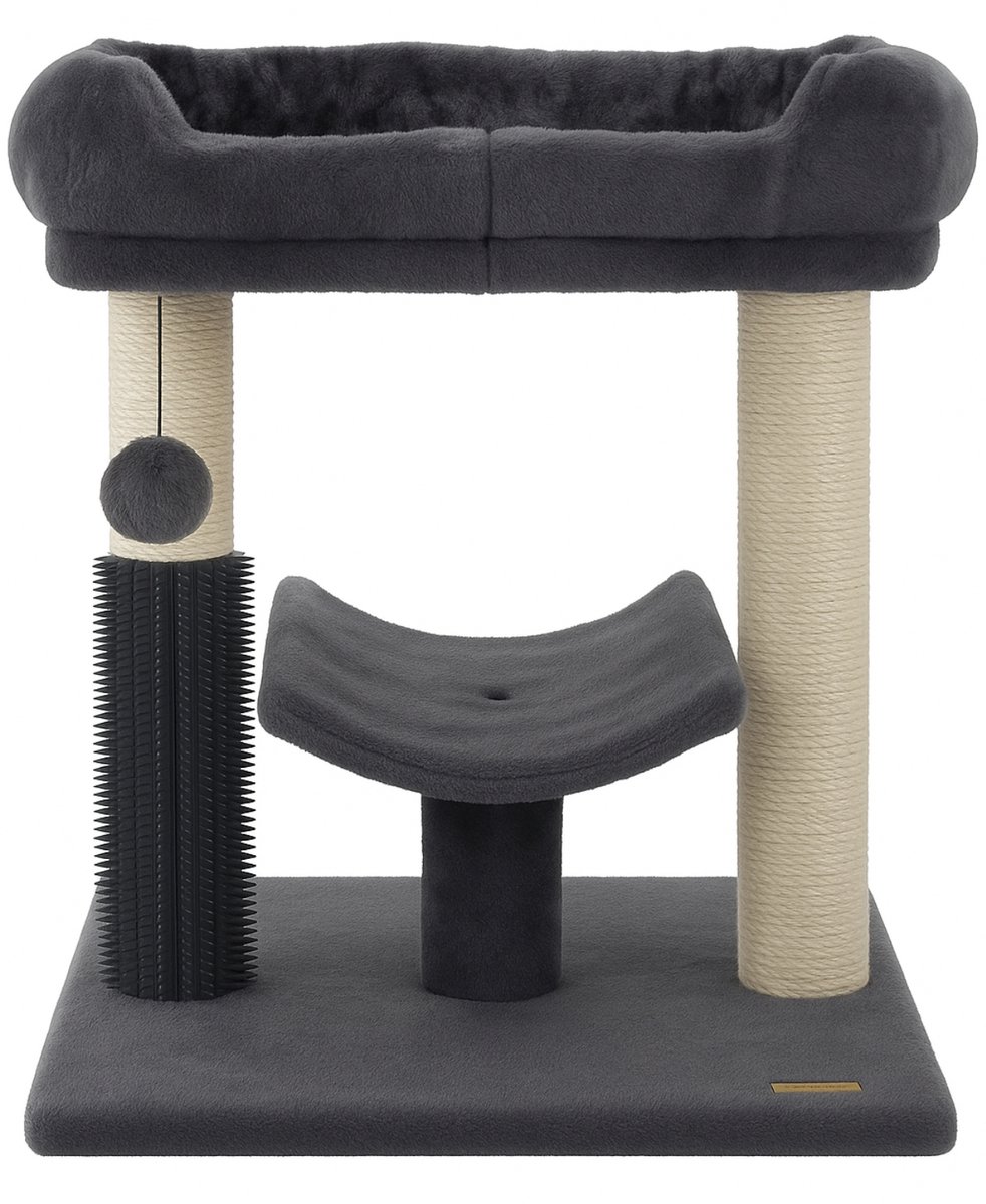 BOTC Krabpaal - Krabpaal voor Katten - 50x40x40cm - Kattenpaal - Katten - Grijs