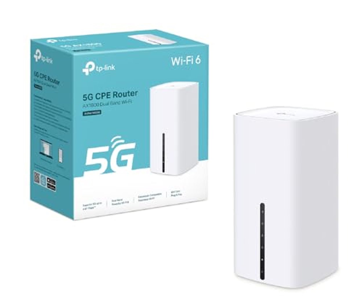 5G Router met Wi-Fi 6 AX1800Mbps, Dual Band en EasyMesh voor Thuis en Kantoor