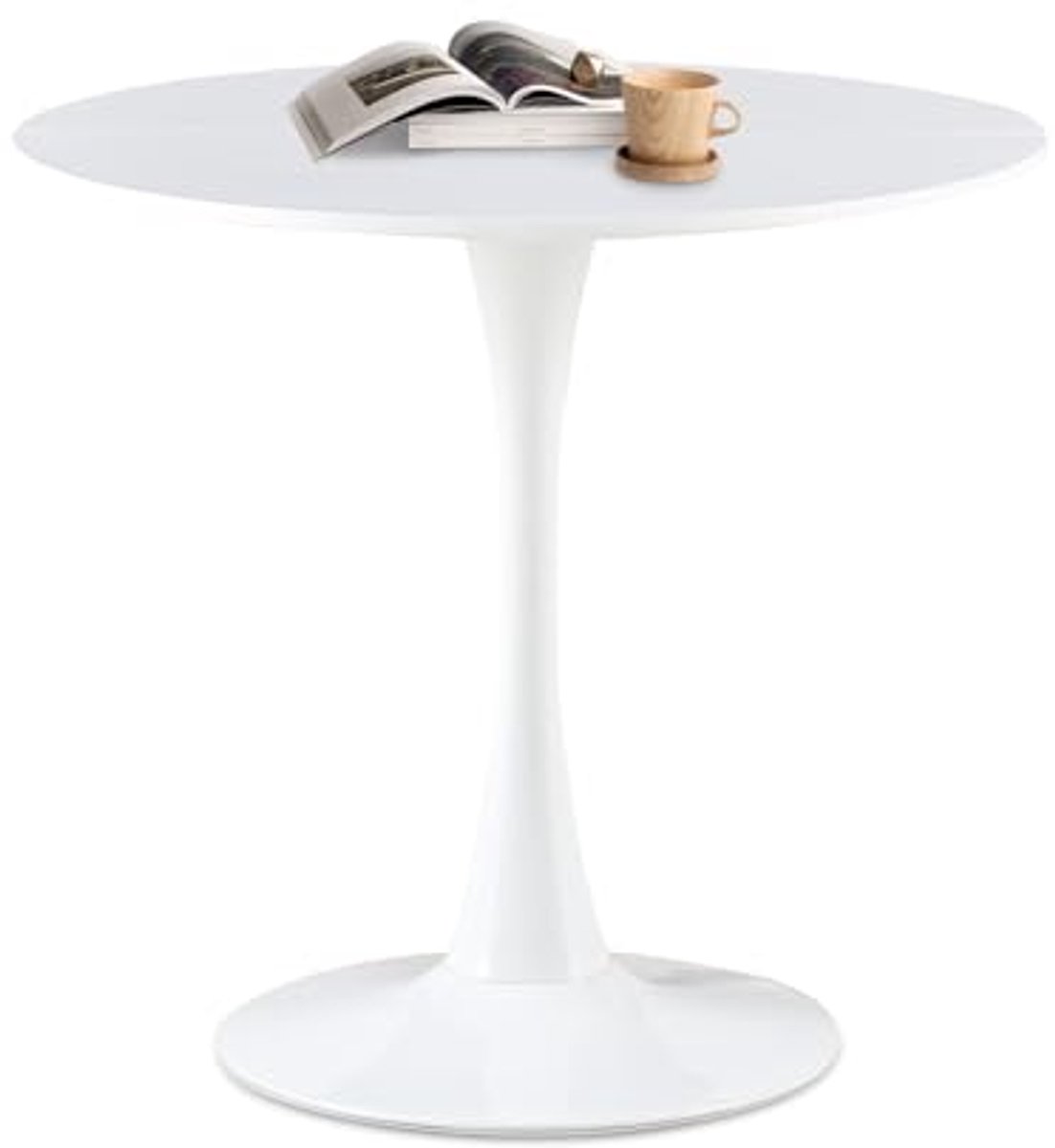 Ronde Keukentafel voor 2-4 Personen - Eettafel en Salontafel in Wit