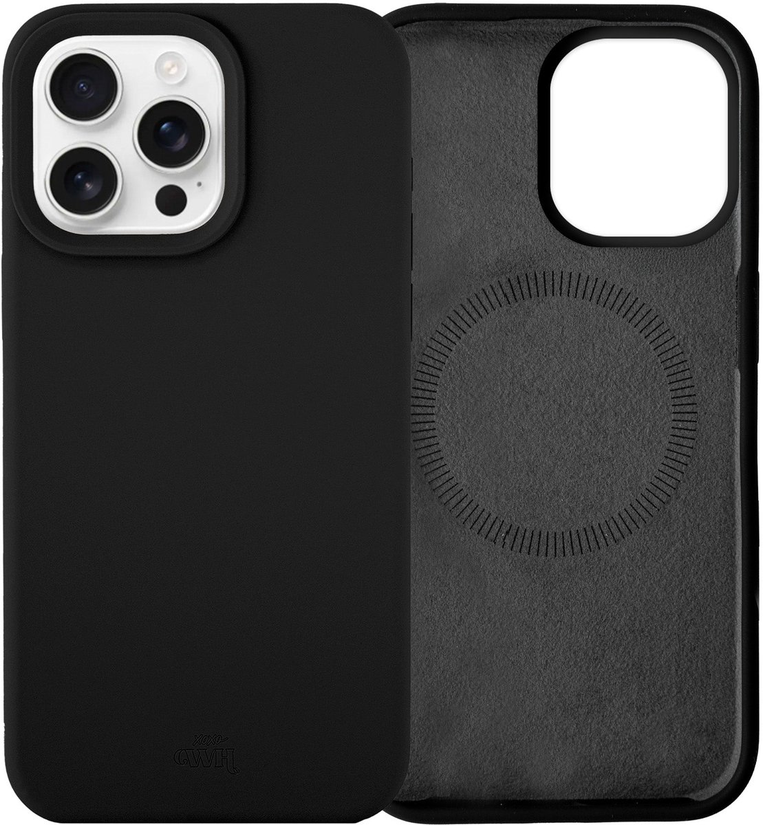 xoxo Wildhearts magnetisch hoesje geschikt voor iPhone 13 Pro Max MagSafe - Shockproof silicone case (zwart ) - Backcover hoesje - Optimale bescherming - Telefoonhoesje met verhoogde camera rand - Zwart