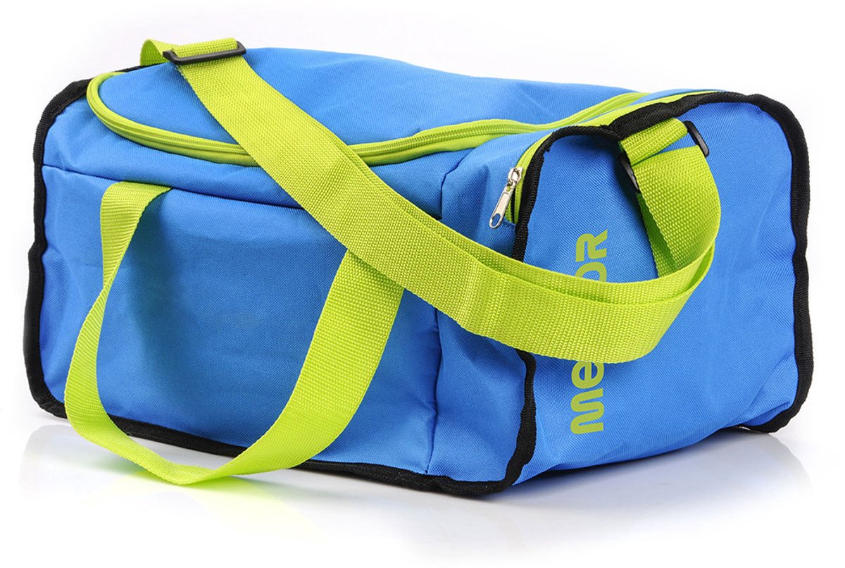 Meteor Nepr 20L - Fitness tas - Blauw/groen, duurzame stof, met zijvak en verstelbare schouderband