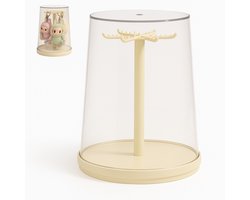 foto van Lonita Labubu opbergbox - Labubu - Labubu transparante opbergbox – 360 draaiende opbergdoos Labubu – opslag display Labubu – stofdichte opbergbox Labubu pop