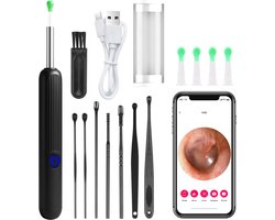 Nuvance Oorsmeer Verwijderaar met Camera App - Oorreiniger - Oor Schoonmaken Set - Oorspuit - Earscratcher - Incl. Reinigingsset