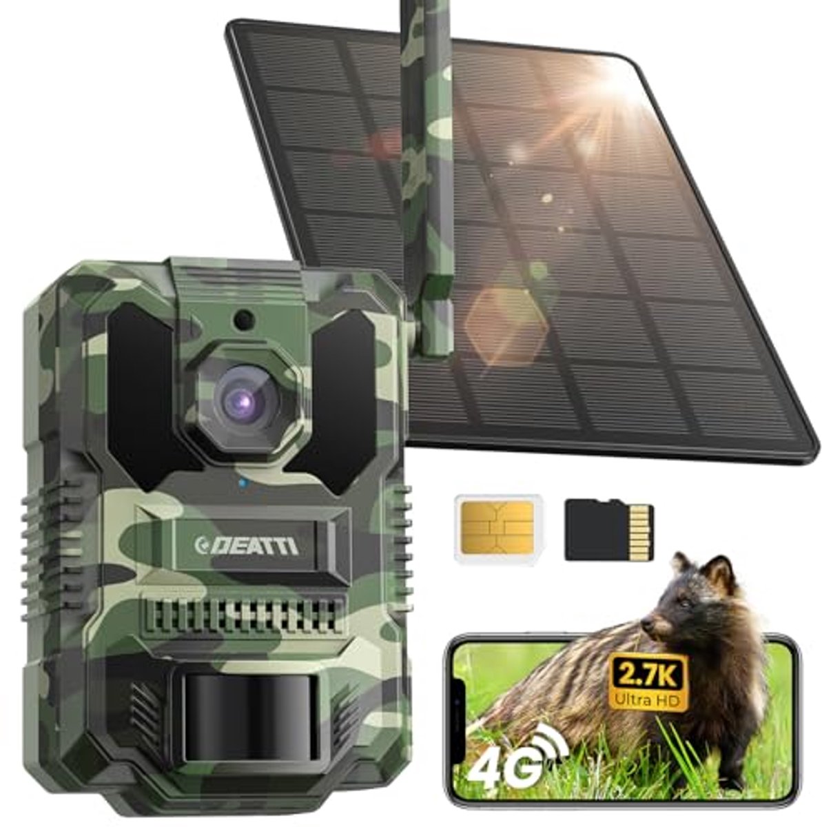 4G LTE Wildcamera met Mobiele Telefoontransmissie en Nachtzicht