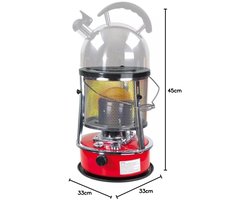 Petroleumverwarming met 5 liter tank - tot 17 uur warmte