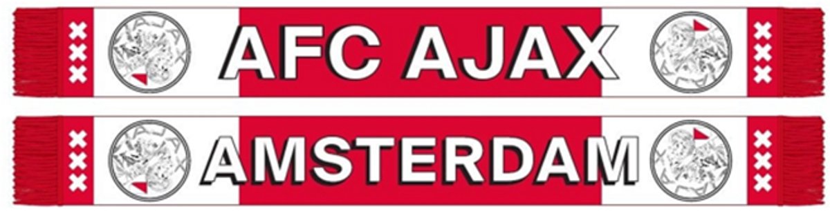 AFC Ajax Sjaal wit rood wit AFC Ajax Amsterdam