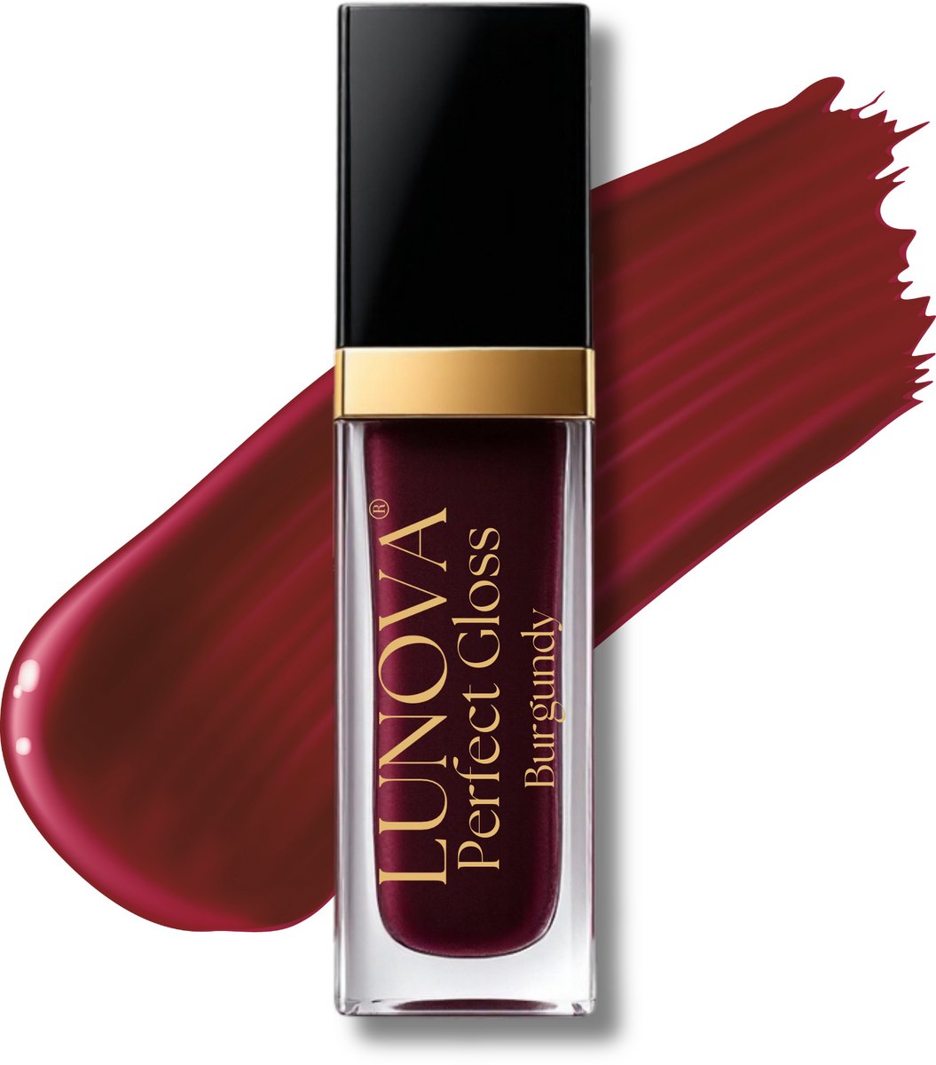 Lunova - Perfect Gloss – Lipgloss – Burgundy - Prachtige diep klassieke rode burgundy kleur - Prachtige glans & pure hydratie in 1 swipe!