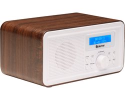 Denver DAB Radio - Retro Radio - FM Radio - Keukenradio - Draagbare radio - Batterijen & Netstroom - DAB30DW