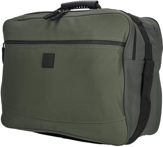 Sac reporter imperméable Enrico Benetti Wells avec compartiment pour ordinateur portable 15 pouces - Sous-siège - Sac pour ordinateur portable - 23 litres - Vert olive