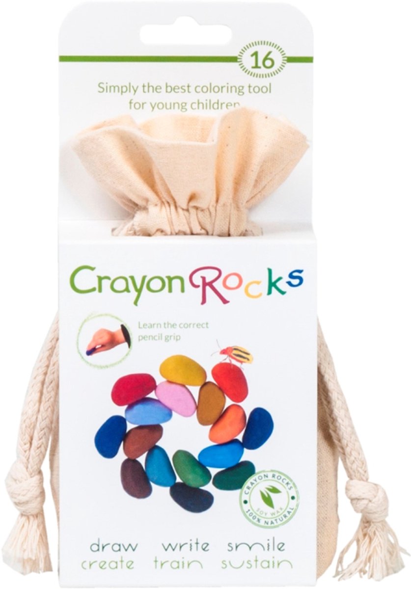Crayon rocks - waskrijtjes - niet giftig - pengreep stimuleren - 16 stuks — afbeelding 11