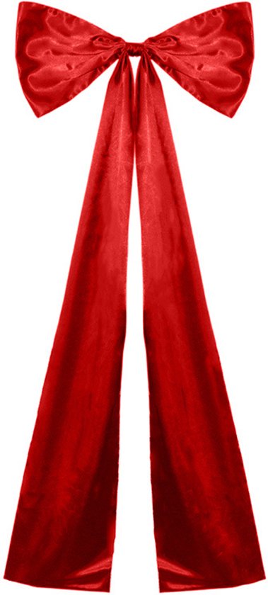 Décorations de Noël avec grand nœud - Décoration de fête - Présentoir à suspendre - Nœud surdimensionné - Rouge