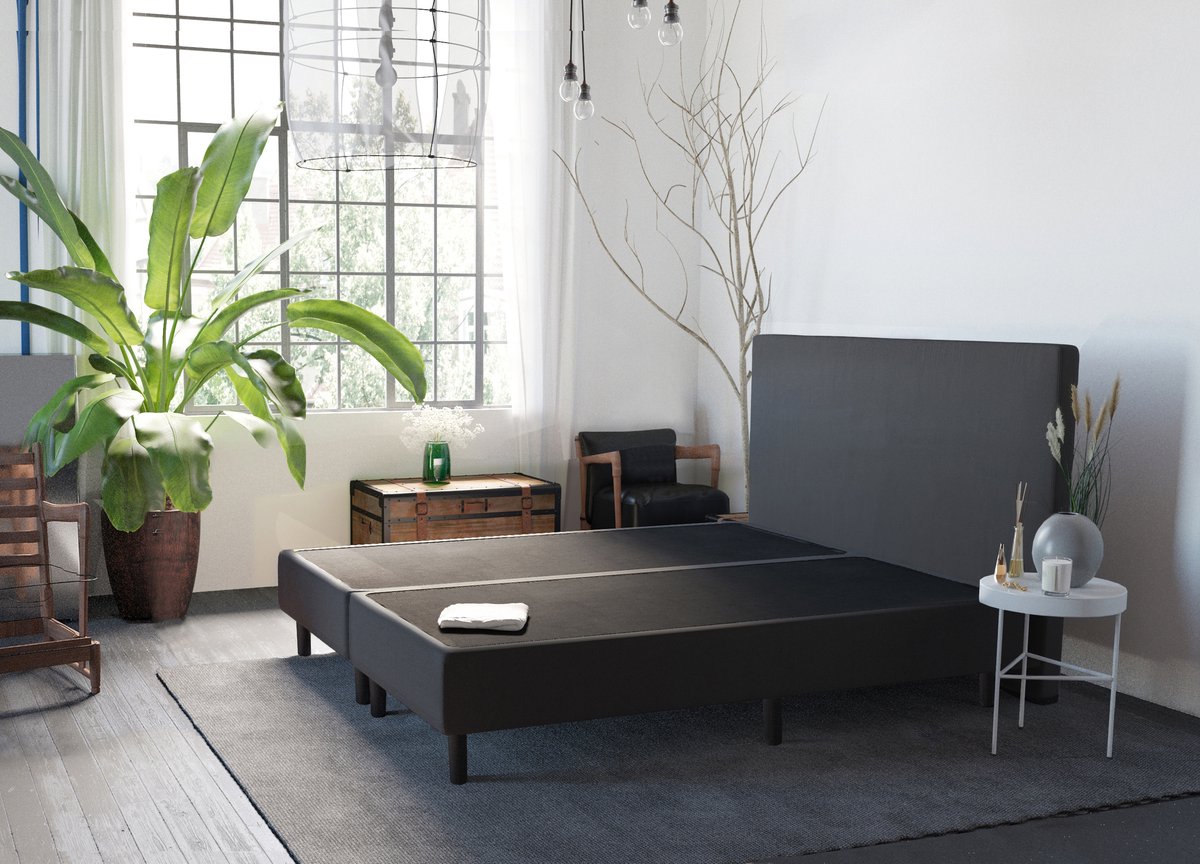 Studio - Boxspring - Pieter met geïntegreerde topper - 200x200 cm - Zwart