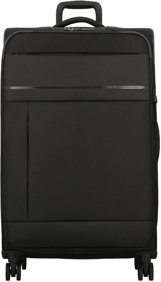 Jump Monthélys 4 wielen Trolley 78 cm met uitbreidingsplooi - Zachte bagage - TSA slot - dark grey