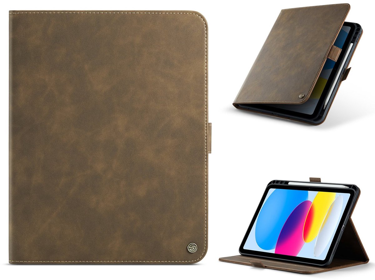 Solidenz Hoes - Geschikt voor iPad 9 / iPad 8 / iPad 7 - Urban Book - Bruin