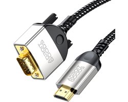 AdroitGoods HDMI naar VGA kabel/adapter 1080P @ 60Hz - Nylon Gevlochten - 1.5M