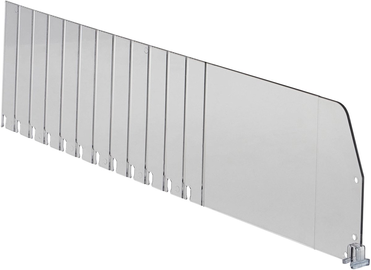 Breekbare Vakverdeler / Schapverdeler / Plank Scheidingsdelen - 12 cm hoog - Transparant - Type SV120-Z