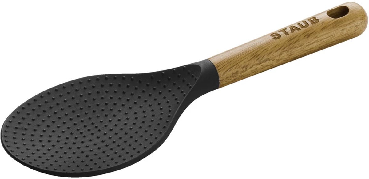Staub rijstlepel silicone / hout