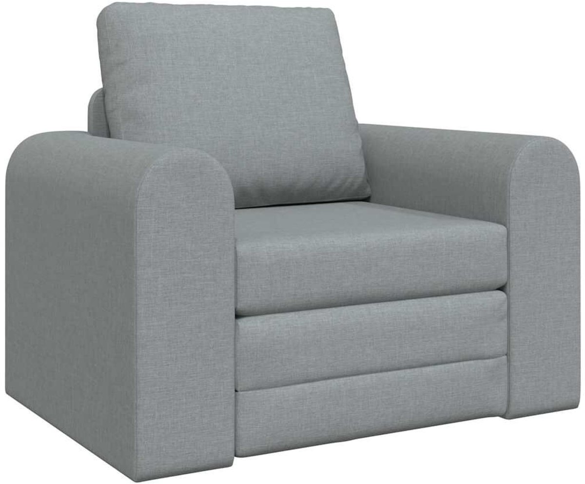 Slaapstoel - Uitklapbaar - Slaapbank - Logeerbed - Zetelbed - Slaapfauteuil - Vouwbed - 1 persoons - Zeer comfortabel - Lichtgrijs