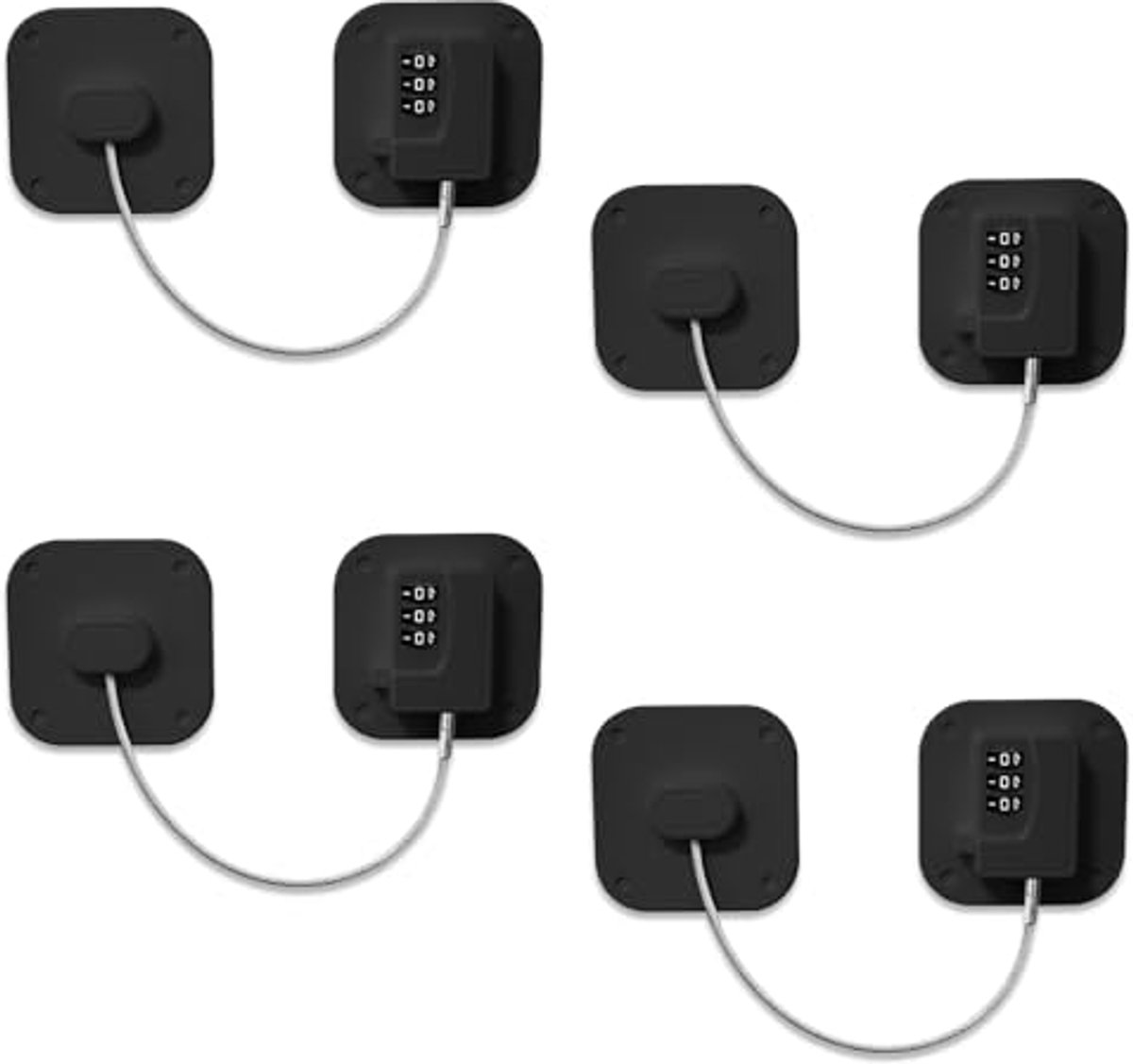 Image of 4 Stuks Digitale Wachtwoord Koelkastslot voor Kinderen - Veiligheidsoplossing voor Deuren en Ramen