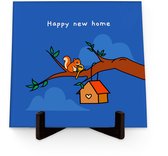 Amorey - Tuile mobile - avec support - 15x15 cm - Happy nouvelle maison