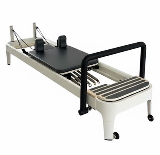 Premium Pilates Reformer – Wit & Antraciet - Inclusief Box en Jumpboard- Reformer pilates board set – Reformer machine toestel – Buikspiertrainers – Buikspierbanken – Core training - Premium - €3.990,00