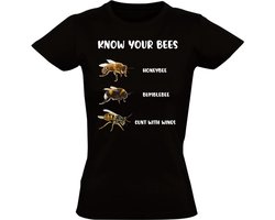 Know Your Bees Dames T-shirt - bijen - insecten - imker - shirt