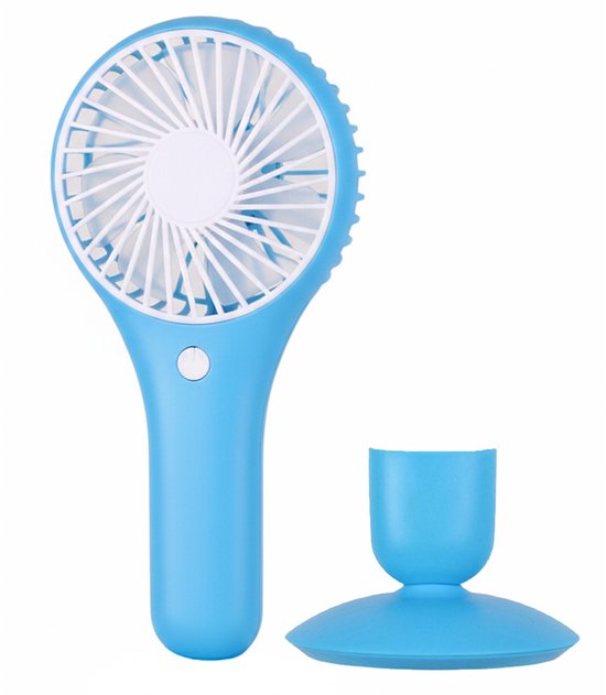 Ventilateur USB portable Urban Living - avec support - bleu - 20 x 10 cm