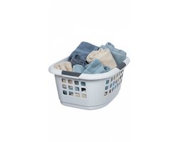 Benson Wasmand extra groot - wit - kunststof - 51 liter - 67 x 47 x 27 cm - ruime wasmanden