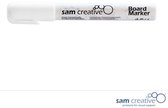 Sam Creative Whiteboard Glassboard Stiften - Standaard - Ronde punt - Nat uitwisbaar - Wit - 1 stuks