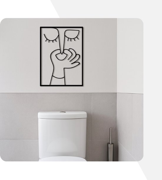 slechte geur decor zwart en wit | Humor toilet muur metalen