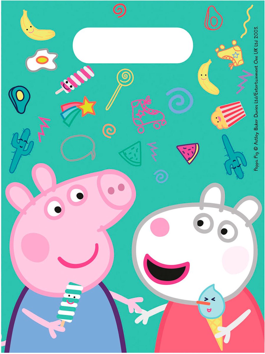 Uitdeelzakjes Peppa Pig, 8st.