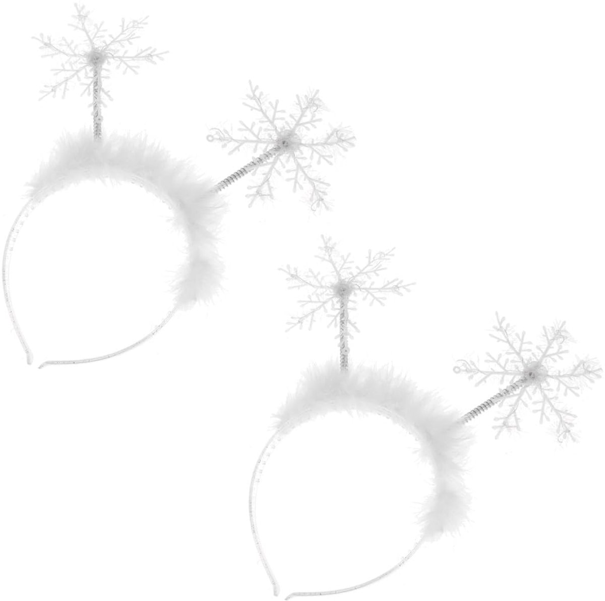 2pcs Christmas Headbands Snowflake Hair Snowflakes Hair for Birthday Christmas Party