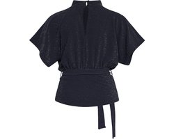 SISTERS POINT Girl-top2 - Dames Top - Black/silver - Maat L