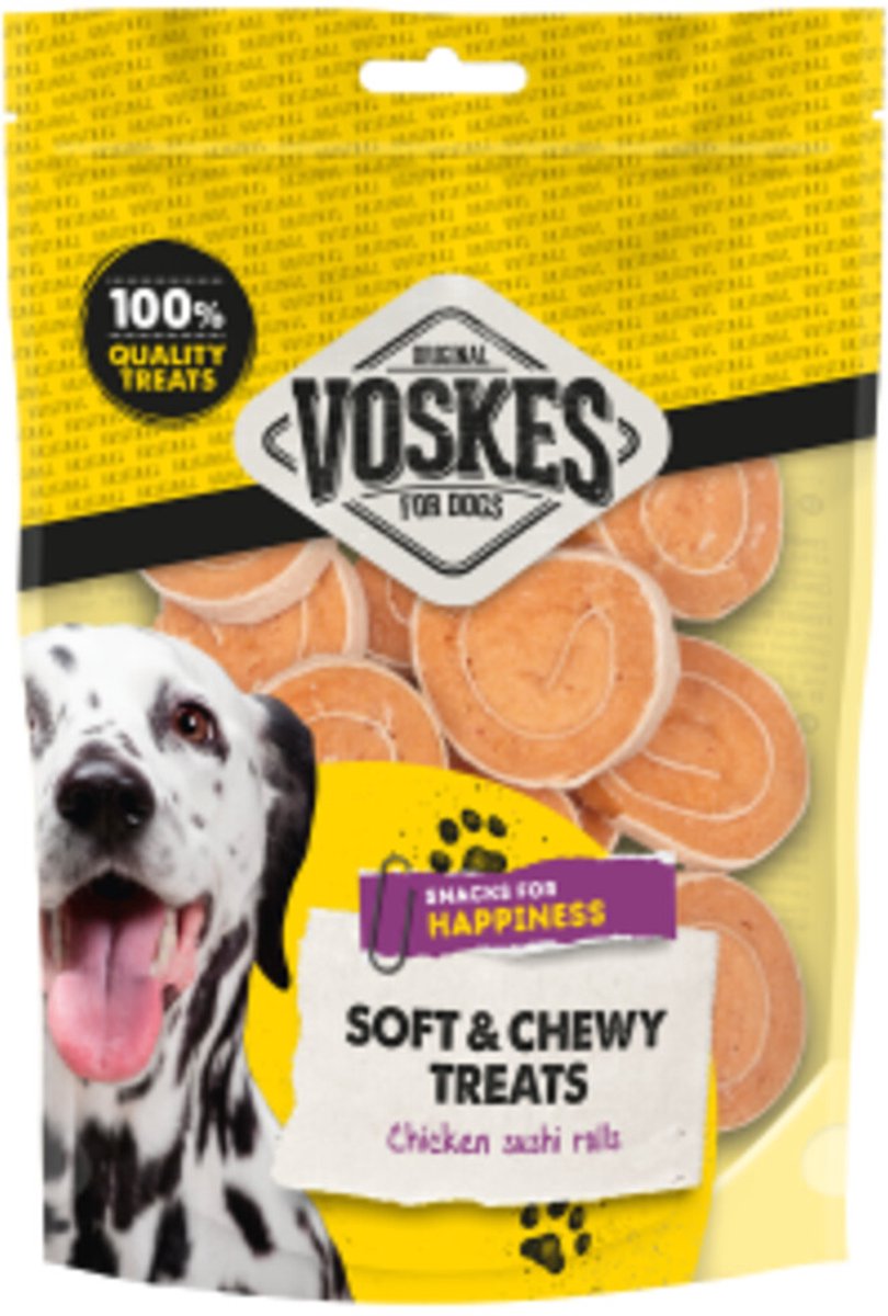 Voskes Hondensnack Kip Sushi - 10 x 100 gr - Voordeelverpakking