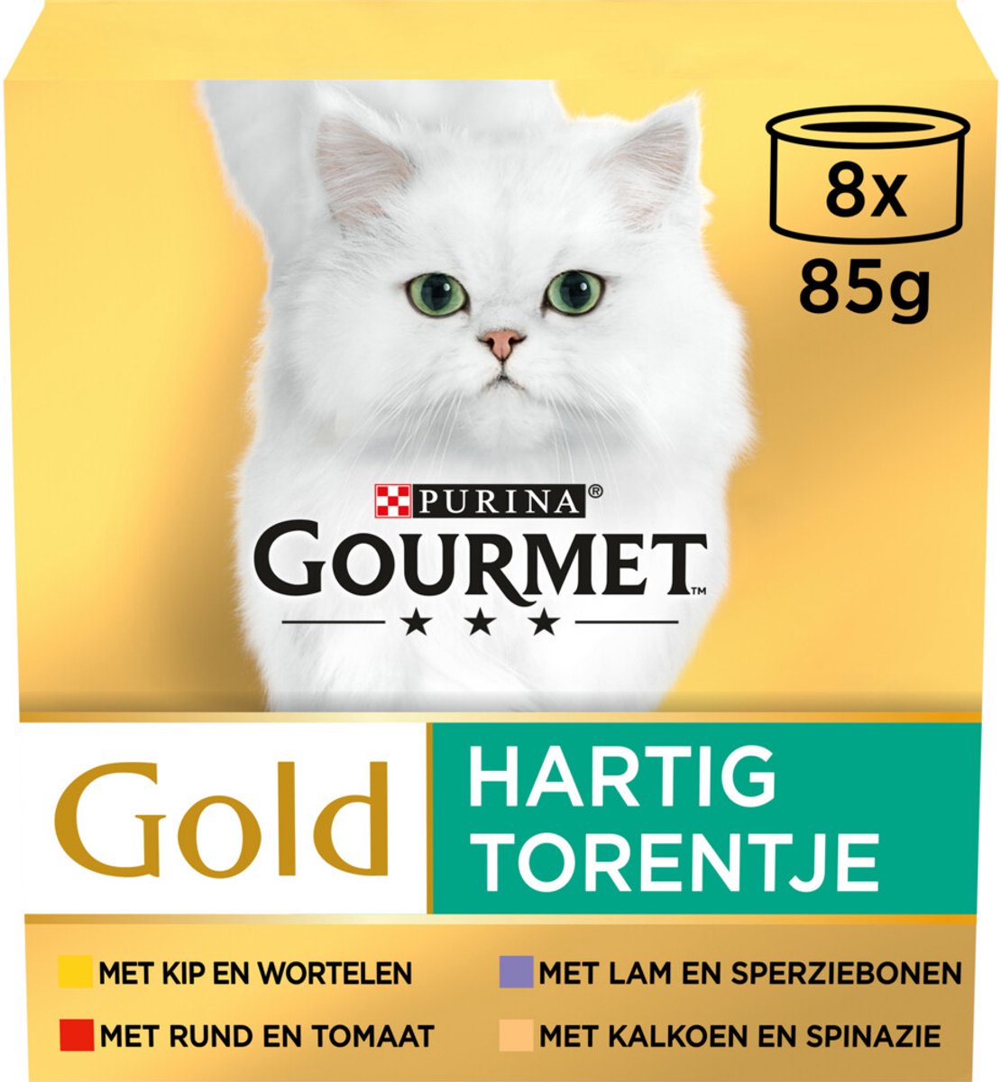 Gourmet Gold Hartig Torentje Multipack - Kattenvoer - Rund - 0,008 kg