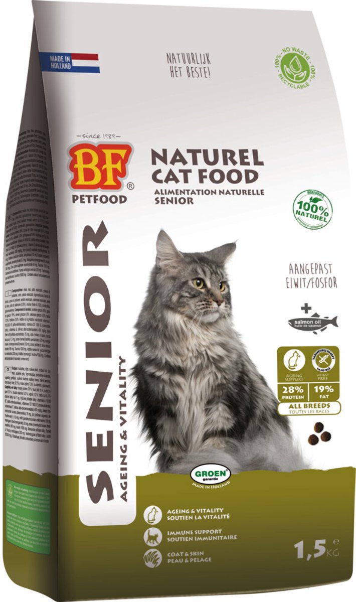 BF Petfood Senior Ageing & Souplesse kattenvoer 1,5 kg