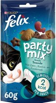Felix Party Mix - Kattensnacks - Kattensnoepjes - Seaside Mix - 8 x 60 g
