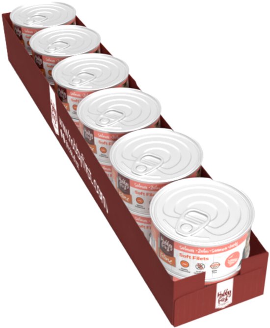 HobbyFirst Feline Blik Zachte Filets Zalm - 12 x 70 gr - Voordeelverpakking